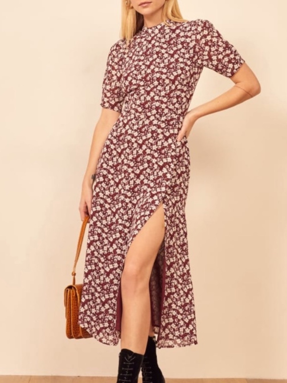 Reformation GIO Floral Midi Dress